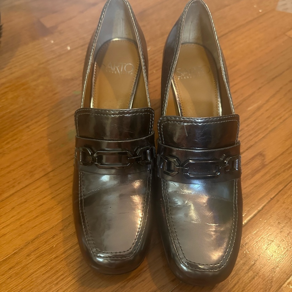 Women’s Patent Chrome Leather Loafers
